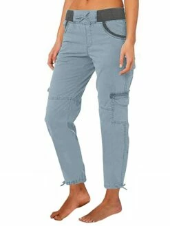 Women's Cargo Pants Pants Trousers Full Length Cotton Pocket Micro-elastic Mid Waist Fashion Streetwear Street Daily Dark Brown Peacock Blue S M Summer Fall -LIGHTINTHEBOX Shop xmudug1691047633868