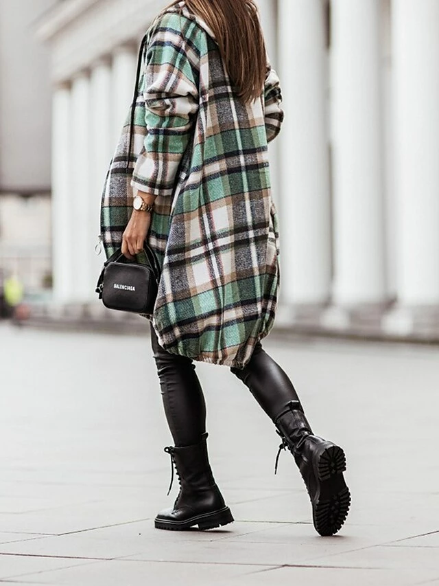 Women's Casual Dress Plaid Dress Spring Dress Midi Dress Zipper Date Going Out Weekend Active Fashion Hooded Long Sleeve 2023 Loose Fit Black Red Green Color S M L XL XXL Size 14 Women's Casual Dress Plaid Dress Spring Dress Midi Dress Zipper Date Going Out Weekend Active Fashion Hooded Long Sleeve 2023 Loose Fit Black Red Green Color S M L XL XXL Size - Image 12