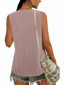 Women's Tank Top Black White Yellow Plain Cut Out Sleeveless Casual Basic V Neck Regular Fit -LIGHTINTHEBOX Shop xqcvui1681988810875