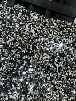 Women's Silver Black Sequin Shorts Micro-elastic Mid Waist Sparkle Party Street Silver Black S M Fall Winter -LIGHTINTHEBOX Shop xqlard1693295381465