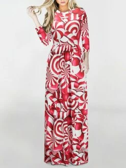 Women‘s Christmas Holiday Casual Vintage Dress Long Dress Maxi Dress Party Ruched Patchwork Santa Claus Crew Neck Long Sleeve Regular Fit Fall Winter 2023 Black White S M L XL -LIGHTINTHEBOX Shop xtpzuw1694165885786