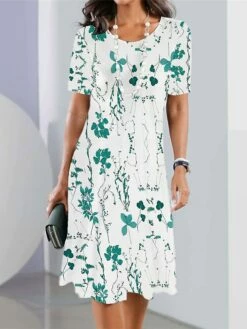 Women's Casual Dress Summer Dress Print Dress Floral Print Crew Neck Mini Dress Fashion Streetwear Outdoor Daily Short Sleeve Regular Fit Yellow Red Royal Blue Summer Spring S M L XL XXL -LIGHTINTHEBOX Shop xxenxw1686305431921