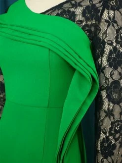 Women's Plus Size Curve Party Dress Work Dress Bodycon Color Block Long Dress Maxi Dress Long Sleeve Lace Ruffle V Neck Fashion Party Green Fall Winter XL XXL 3XL 4XL -LIGHTINTHEBOX Shop xxoqlf1694425969064