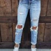 Women's Jeans Skinny Pants Trousers Full Length Denim Ripped Micro-elastic Mid Waist Fashion Streetwear Street Daily Blue S M Fall Winter 1 Women's Jeans Skinny Pants Trousers Full Length Denim Ripped Micro-elastic Mid Waist Fashion Streetwear Street Daily Blue S M Fall Winter -LIGHTINTHEBOX Shop xyfffy1693811772786