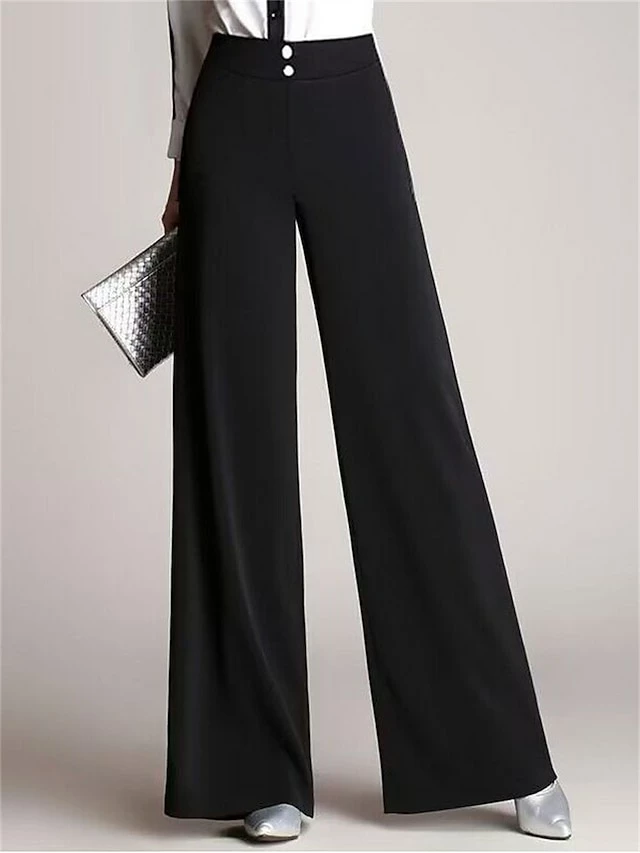 Women‘s Wide Leg Dress Pants Striped Trousers Full Length Fashion Streetwear Street Daily Pinstripes XXXL Fall Winter 8 Women‘s Wide Leg Dress Pants Striped Trousers Full Length Fashion Streetwear Street Daily Pinstripes XXXL Fall Winter - Image 6