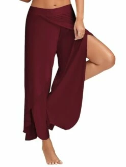 Women's Culottes Wide Leg Wide Leg Chinos Ruffle Layered Stretchy Mid Waist Basic Casual / Sporty Casual Daily Black White S M Summer Spring &Fall -LIGHTINTHEBOX Shop xzjfhy1654143668453