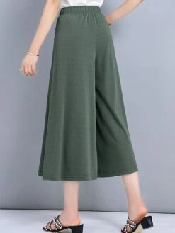 Women's Wide Leg Slacks Capri Shorts Ankle-Length Active Fashion Outdoor Street Claret Black XL 2XL Fall Winter -LIGHTINTHEBOX Shop xzndib1697766260806