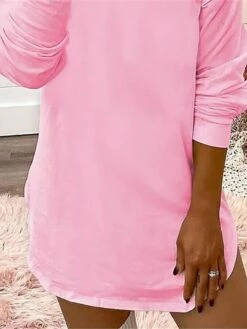 Women's Casual Dress Sweatshirt Dress Winter Dress Mini Dress Cold Shoulder Outdoor Street Daily Fashion Streetwear One Shoulder Long Sleeve 2023 Loose Fit Black Pink Color S M L XL Size -LIGHTINTHEBOX Shop xznmhf1693987656547
