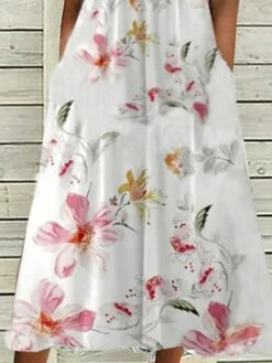 Women's Casual Dress Lace Dress Summer Dress Floral Lace Pleated V Neck Midi Dress Fashion Modern Date Weekend Short Sleeve Regular Fit White Spring Summer S M L XL XXL -LIGHTINTHEBOX Shop yckvcz1675249996917