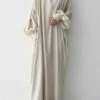 Women's Casual Dress Cotton Linen Dress Abaya Maxi Long Dress Linen / Cotton Blend Basic Classic Outdoor Daily Vacation Crew Neck Button Long Sleeve Spring Fall Winter 2023 Loose Fit Black Apricot -LIGHTINTHEBOX Shop ycxuxe1692341110610
