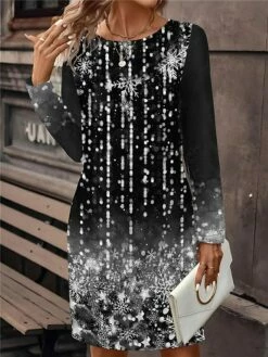 Women's Christmas Dress Casual Dress Mini Dress Active Fashion Outdoor Christmas Holiday Crew Neck Print Snowflake Loose Fit Wine Blue Gray S M L XL XXL 7 Women's Christmas Dress Casual Dress Mini Dress Active Fashion Outdoor Christmas Holiday Crew Neck Print Snowflake Loose Fit Wine Blue Gray S M L XL XXL -LIGHTINTHEBOX Shop ydbpjh1697108823638