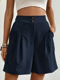 Women's Shorts Slacks Black Dark Gray Fuchsia High Waist Active Simple Casual Vacation Casual Daily Weekend Pocket Short Breathability Plain S M L XL -LIGHTINTHEBOX Shop ydpzen1687333881998