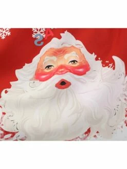 Women's Christmas Midi Dress Black Red Sleeveless Santa Claus Print Spring Summer Spaghetti Strap 2022 S M L XL 2XL -LIGHTINTHEBOX Shop yjszdn1667980444645