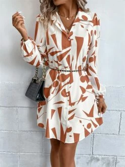 Women's Shirt Dress Casual Dress Mini Dress Outdoor Daily Vacation Polyester Fashion Modern Shirt Collar Button Print Long Sleeve Spring Fall Winter 2023 Loose Fit Black Orange Geometric S M L XL 24 Women's Shirt Dress Casual Dress Mini Dress Outdoor Daily Vacation Polyester Fashion Modern Shirt Collar Button Print Long Sleeve Spring Fall Winter 2023 Loose Fit Black Orange Geometric S M L XL -LIGHTINTHEBOX Shop ykcovy1692343069766