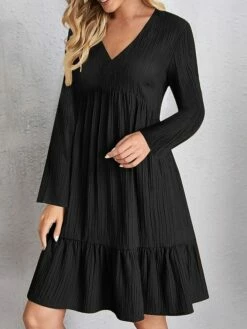 Women's Casual Dress Plain Dress Midi Dress Ruched Outdoor Street Daily Fashion Streetwear V Neck Long Sleeve 2023 Regular Fit Black Pink Red Color S M L XL XXL Size 13 Women's Casual Dress Plain Dress Midi Dress Ruched Outdoor Street Daily Fashion Streetwear V Neck Long Sleeve 2023 Regular Fit Black Pink Red Color S M L XL XXL Size -LIGHTINTHEBOX Shop ynalqr1692930045700