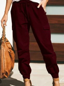 Women‘s Cargo Khaki Pants Trousers Baggy Full Length Cotton Pocket Baggy Micro-elastic Mid Waist Fashion Streetwear Street Daily Wine Grey S M Fall Winter 13 Women‘s Cargo Khaki Pants Trousers Baggy Full Length Cotton Pocket Baggy Micro-elastic Mid Waist Fashion Streetwear Street Daily Wine Grey S M Fall Winter -LIGHTINTHEBOX Shop ynfcjn1691564852451