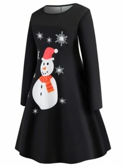 Women‘s Christmas Work Dress Casual Dress Sheath Dress Fashion Winter Dress Daily Midi Dress Cut Out Print Crew Neck Long Sleeve Elk Snowman Regular Fit Black White Red Fall Winter S M L XL XXL 13 Women‘s Christmas Work Dress Casual Dress Sheath Dress Fashion Winter Dress Daily Midi Dress Cut Out Print Crew Neck Long Sleeve Elk Snowman Regular Fit Black White Red Fall Winter S M L XL XXL -LIGHTINTHEBOX Shop yppvkp1695030988801