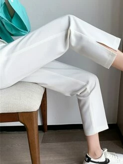 Women's Dress Pants Cropped Pants Ankle-Length Fashion Streetwear Outdoor Office / Career Black White XS S Fall Winter 22 Women's Dress Pants Cropped Pants Ankle-Length Fashion Streetwear Outdoor Office / Career Black White XS S Fall Winter -LIGHTINTHEBOX Shop yqbyjk1697444398417