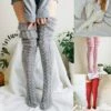 Unisex Pantyhose Thigh-High Crimping Socks Winter Tights Thermal Warm High Elasticity Warm Ups Winter Black Pink Wine One-Size -LIGHTINTHEBOX Shop yqxain1667379868868
