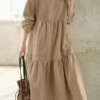 Women's Casual Dress Hoodie Dress Long Dress Maxi Dress Daily Casual Outdoor Vacation Going Out Hoodie Pure Color Regular Fit Black Fuchsia Apricot S M L XL XXL
