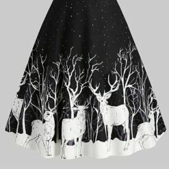 Women's Christmas Strap DressKnee Length Dress Green Black Red Sleeveless Animal Sequins Patchwork Print Spring Summer V Neck Hot Party 2022 S M L XL XXL 3XL -LIGHTINTHEBOX Shop yrvzyv1636022646799