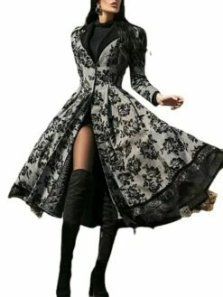 Women‘s Halloween Dress Party Dress Lace Dress Swing Dress Midi Dress Black Long Sleeve Floral Lace Spring Fall Winter Crew Neck Classic Party Winter Dress 2023 S M L XL XXL -LIGHTINTHEBOX Shop ysixzw1636082325527