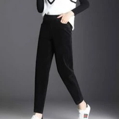 Women‘s Fleece Corduroy Pants Chinos Trousers Ankle-Length Side Pockets Micro-elastic Mid Waist Fashion Casual Weekend Black Brown S M 25 Women‘s Fleece Corduroy Pants Chinos Trousers Ankle-Length Side Pockets Micro-elastic Mid Waist Fashion Casual Weekend Black Brown S M -LIGHTINTHEBOX Shop yvvlsy1656415177879