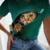 Women's T Shirt Tee Red Navy Blue Blue Cat 3D Print Short Sleeve Casual Weekend Basic Round Neck Regular Fit 3D Cat Painting 1 Women's T Shirt Tee Red Navy Blue Blue Cat 3D Print Short Sleeve Casual Weekend Basic Round Neck Regular Fit 3D Cat Painting -LIGHTINTHEBOX Shop ywxpnw1676024559214