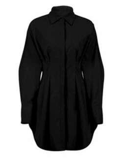 Women's Shirt Dress Casual Dress Mini Dress Outdoor Daily Date Polyester Fashion Basic Shirt Collar Button Long Sleeve Fall Winter 2023 Regular Fit Black White Brown Pure Color S M L -LIGHTINTHEBOX Shop yxnipj1695644826888