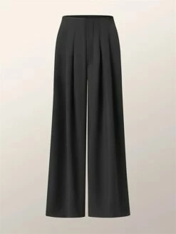 Women's Wide Leg Pants Trousers Full Length Fashion Streetwear Work Street Black White S M Fall Winter -LIGHTINTHEBOX Shop yxtcua1695188770446