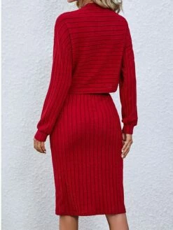 Women's Two Piece Dress Set Casual Dress Skirt Set Outdoor Daily Active Fashion Ribbed Midi Dress Turtleneck Long Sleeve Plain Loose Fit Black Wine Gray Fall Winter S M L XL XXL 23 Women's Two Piece Dress Set Casual Dress Skirt Set Outdoor Daily Active Fashion Ribbed Midi Dress Turtleneck Long Sleeve Plain Loose Fit Black Wine Gray Fall Winter S M L XL XXL -LIGHTINTHEBOX Shop yyttqf1693294052043