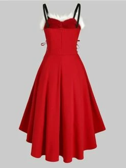 Women's Christmas Swing Dress Slip Dress Vintage Dress Midi Dress Green Black Wine Sleeveless Pure Color Backless Winter Fall Autumn Spaghetti Strap Fashion Daily Date 2022 S M L XL XXL 3XL -LIGHTINTHEBOX Shop zahjot1667815068197