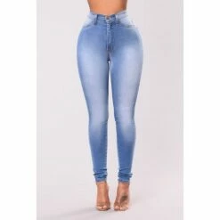 Women's Jeans Denim High Waisted Solid / Plain Color Classic Regular Spring &Fall Light Blue Medium Blue Navy Blue White Black -LIGHTINTHEBOX Shop zavbhh1670232580715
