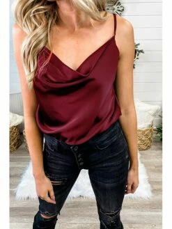 Women's Tank Top Camisole Camis Black White Wine Plain Sleeveless Daily Weekend Streetwear Casual V Neck Regular Fit -LIGHTINTHEBOX Shop zbrjkl1638714168656