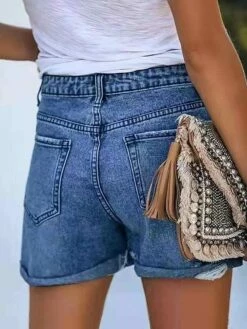 Women's Jeans Shorts Denim Blue Light Blue Mid Waist Fashion Weekend Streetwear Side Pockets Cut Out Micro-elastic Short Comfort Solid Color S M L XL XXL 11 Women's Jeans Shorts Denim Blue Light Blue Mid Waist Fashion Weekend Streetwear Side Pockets Cut Out Micro-elastic Short Comfort Solid Color S M L XL XXL -LIGHTINTHEBOX Shop zbyjsh1650595136824