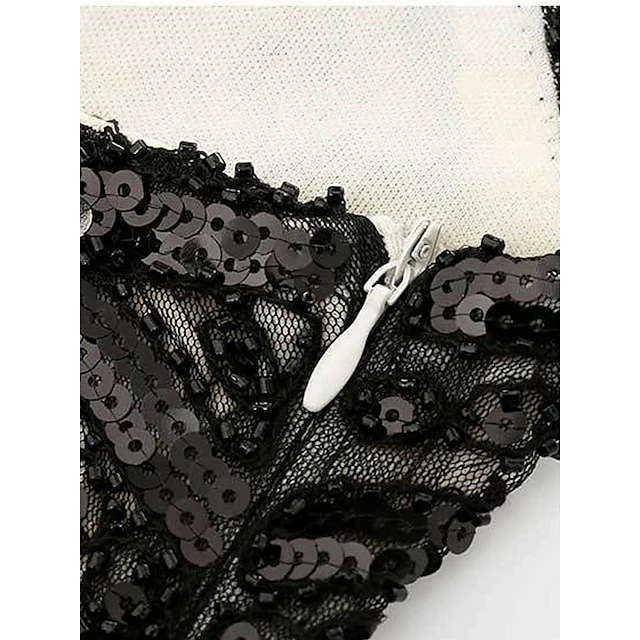 Women's Retro 1920s Fringe Dress Midi Dress Party Halloween Sequins Tassel Fringe Geometric Spaghetti Strap Sleeveless Regular Fit Spring Fall 2023 Silver Black S M L XL 12 Women's Retro 1920s Fringe Dress Midi Dress Party Halloween Sequins Tassel Fringe Geometric Spaghetti Strap Sleeveless Regular Fit Spring Fall 2023 Silver Black S M L XL - Image 10