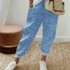 Women's Baggy Cropped Pants Full Length Faux Linen Pocket Baggy Stylish Casual Daily Causal Blue Dark Blue S M All Seasons -LIGHTINTHEBOX Shop zencfd1691564818897