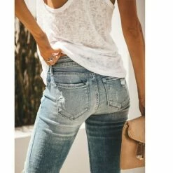 Women‘s Low Rise Jeans Skinny Pants Trousers Ankle-Length Denim Side Pockets Cut Out Micro-elastic Mid Waist Fashion Casual Weekend Light Blue S M 8 Women‘s Low Rise Jeans Skinny Pants Trousers Ankle-Length Denim Side Pockets Cut Out Micro-elastic Mid Waist Fashion Casual Weekend Light Blue S M -LIGHTINTHEBOX Shop zeqiie1659613338803