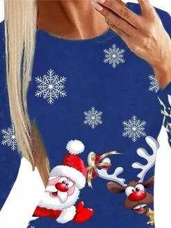 Women‘s Christmas Casual Dress Sweatshirt Dress Mini Dress Fashion Daily Outdoor Vacation Crew Neck Print Santa Claus Hat Loose Fit Blue S M L XL XXL 8 Women‘s Christmas Casual Dress Sweatshirt Dress Mini Dress Fashion Daily Outdoor Vacation Crew Neck Print Santa Claus Hat Loose Fit Blue S M L XL XXL -LIGHTINTHEBOX Shop zgauki1695031623230