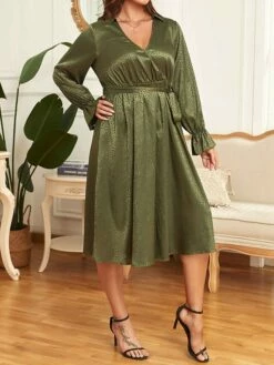 Women's Plus Size Curve Party Dress Wedding Guest Dress Green Dress Midi Dress Green Long Sleeve Print With Belt Spring Fall Winter V Neck Fashion Winter Dress Evening Party Wedding Guest XL XXL 3XL 7 Women's Plus Size Curve Party Dress Wedding Guest Dress Green Dress Midi Dress Green Long Sleeve Print With Belt Spring Fall Winter V Neck Fashion Winter Dress Evening Party Wedding Guest XL XXL 3XL -LIGHTINTHEBOX Shop zhbyrd1693212488800