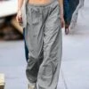 Women's Sweatpants Chinos Pants Trousers Grey Low Waist Fashion Streetwear Holiday Daily Wear Going Out Pocket Full Length Breathability Plain S M L -LIGHTINTHEBOX Shop zhizlz1691564850232