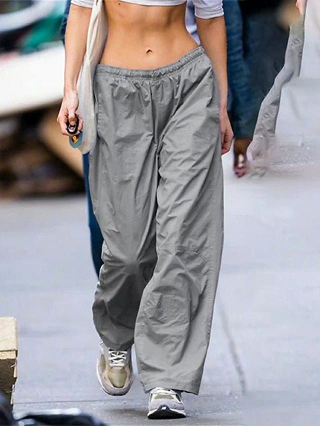 Women's Sweatpants Chinos Pants Trousers Grey Low Waist Fashion Streetwear Holiday Daily Wear Going Out Pocket Full Length Breathability Plain S M L 3 Women's Sweatpants Chinos Pants Trousers Grey Low Waist Fashion Streetwear Holiday Daily Wear Going Out Pocket Full Length Breathability Plain S M L