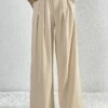 Women's Wide Leg Pants Trousers Full Length Vacation Fashion Outdoor Street Apricot S M Fall Winter -LIGHTINTHEBOX Shop zhpvls1696731540798