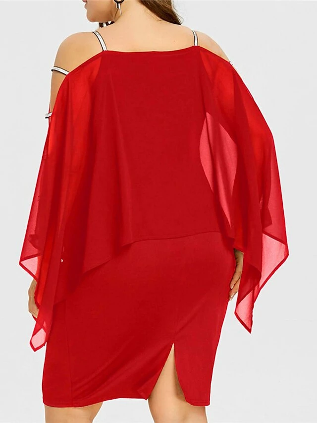 Women‘s Plus Size Curve Holiday Dress Solid Color Off Shoulder Long Sleeve Fall Spring Short Mini Dress Holiday Going Out Dress 5 Women‘s Plus Size Curve Holiday Dress Solid Color Off Shoulder Long Sleeve Fall Spring Short Mini Dress Holiday Going Out Dress - Image 3