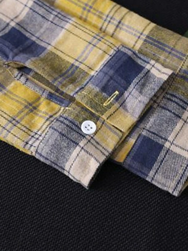 Women's Shirt Blouse Cotton Yellow Pink Khaki Plaid Button Print Long Sleeve Daily Going Out Weekend Streetwear Casual Shirt Collar Regular Fit Spring Fall Winter 9 Women's Shirt Blouse Cotton Yellow Pink Khaki Plaid Button Print Long Sleeve Daily Going Out Weekend Streetwear Casual Shirt Collar Regular Fit Spring Fall Winter - Image 7