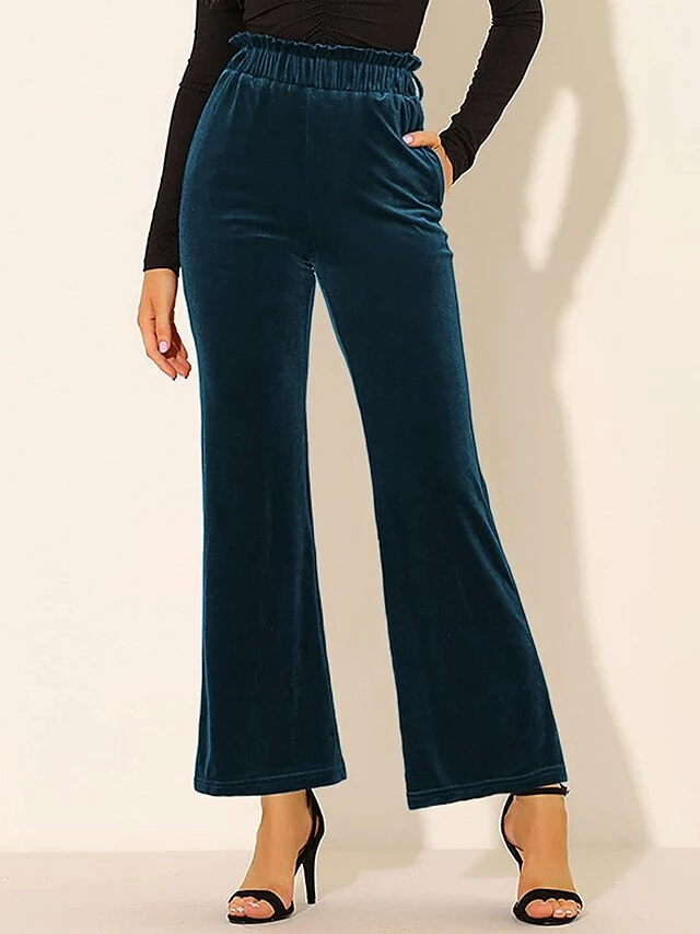 Women's Bell Bottom Chinos Pants Trousers Full Length Fashion Streetwear Street Daily Sillver Gray Black S M Fall Winter 6 Women's Bell Bottom Chinos Pants Trousers Full Length Fashion Streetwear Street Daily Sillver Gray Black S M Fall Winter - Image 4