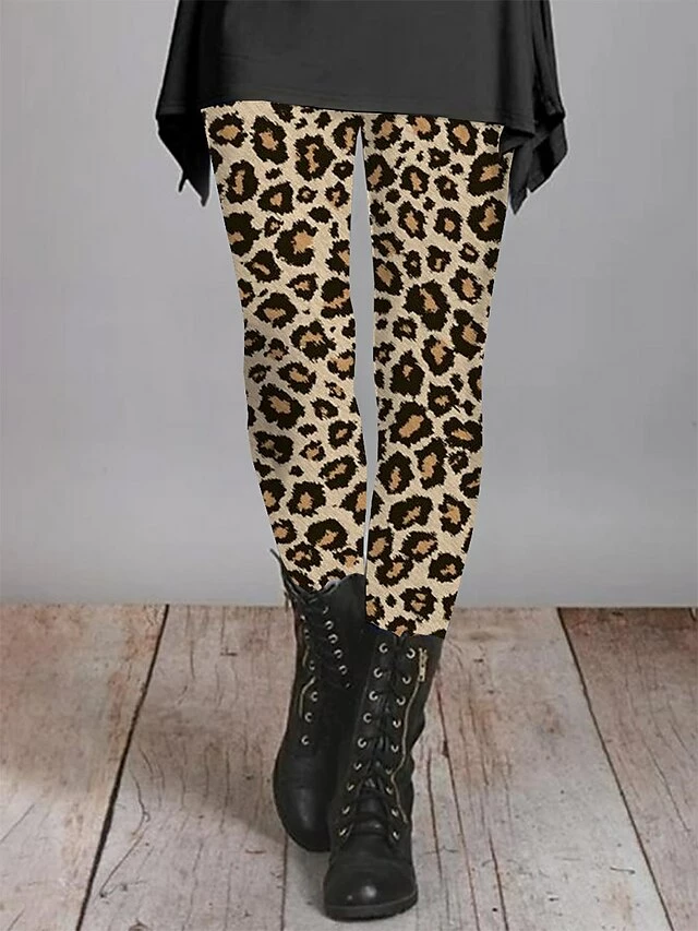 Women's Leggings Full Length Micro-elastic Medium Waist Active Christmas Causal Deep Green Grey S M Fall & Winter 5 Women's Leggings Full Length Micro-elastic Medium Waist Active Christmas Causal Deep Green Grey S M Fall & Winter - Image 3