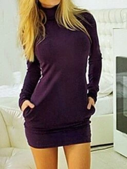 Women's Casual Dress Sweatshirt Dress Bodycon Mini Dress Pocket Outdoor Daily Going Out Active Fashion Stand Collar Long Sleeve 2023 Regular Fit Purple Dark Gray Color S M L XL Size 11 Women's Casual Dress Sweatshirt Dress Bodycon Mini Dress Pocket Outdoor Daily Going Out Active Fashion Stand Collar Long Sleeve 2023 Regular Fit Purple Dark Gray Color S M L XL Size -LIGHTINTHEBOX Shop zmfpfy1694601057802