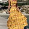 Women's Crop Top Tank Top Skirt Sets Distressed Blue Yellow Holiday Vacation Floral Ruffle Print Off Shoulder S M L XL XXL 1 Women's Crop Top Tank Top Skirt Sets Distressed Blue Yellow Holiday Vacation Floral Ruffle Print Off Shoulder S M L XL XXL -LIGHTINTHEBOX Shop zpivlc1645680155388