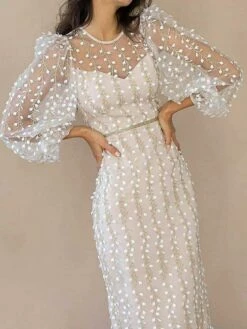 Women's Party Dress Lace Dress Sheath Dress Knee Length Dress White Long Sleeve Pure Color Lace Winter Fall Spring Crew Neck Elegant Winter Dress Birthday Wedding Guest 2023 S M L XL 10 Women's Party Dress Lace Dress Sheath Dress Knee Length Dress White Long Sleeve Pure Color Lace Winter Fall Spring Crew Neck Elegant Winter Dress Birthday Wedding Guest 2023 S M L XL -LIGHTINTHEBOX Shop zqwafx1617348671646